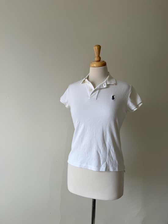 Ralph Lauren Tops - Ralph Lauren Sport White Polo Shirt Classic Fit Size M Y2K